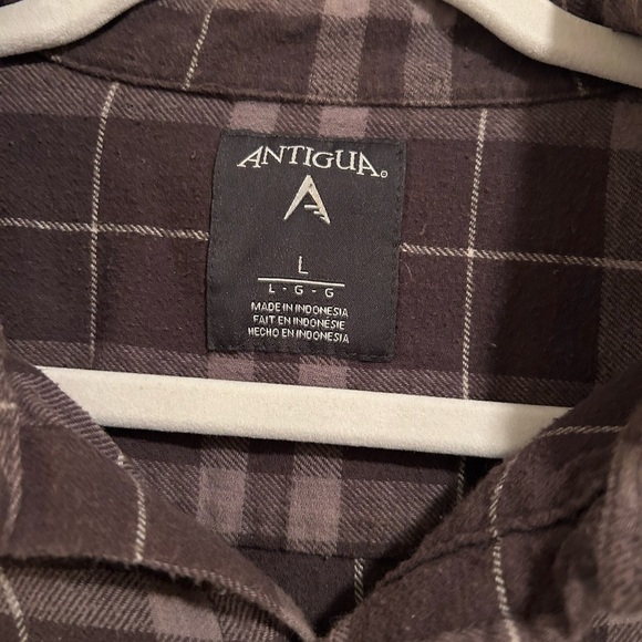 Antigua Texas A&M flannel button down gray - Picture 3 of 5
